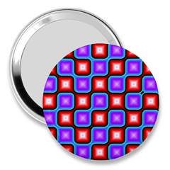 Connected Squares Pattern 3  Handbag Mirror by LalyLauraFLM