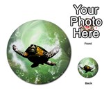 Beautiful Seaturtle With Bubbles Multi-purpose Cards (Round)  Front 27
