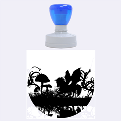 Beautiful Unicorn Silhouette In The Sunset Rubber Round Stamps (large) by FantasyWorld7