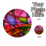 Imposant Abstract Red Multi-purpose Cards (Round)  Back 35