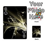 Awesome Glowing Lines With Beautiful Butterflies On Black Background Playing Cards 54 Designs  Front - Club8