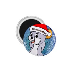 Funny Cute Christmas Mouse With Christmas Tree And Snowflakses 1 75  Magnets by FantasyWorld7