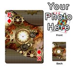 Steampunk, Wonderful Steampunk Design With Clocks And Gears In Golden Desing Playing Cards 54 Designs  Front - DiamondK