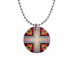 Cross and other shapes 1  Button Necklace Front