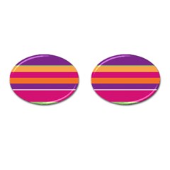Jagged Stripes Cufflinks (oval) by LalyLauraFLM