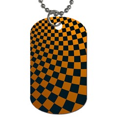 Abstract Square Checkers  Dog Tag (two Sides) by OZMedia