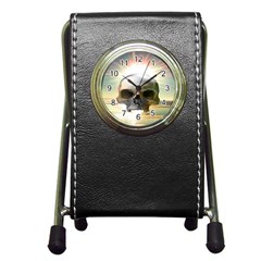 Skull Sunset Pen Holder Desk Clocks by icarusismartdesigns
