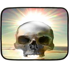 Skull Sunset Fleece Blanket (mini) by icarusismartdesigns