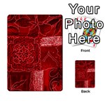 RED PATCHWORK Multi-purpose Cards (Rectangle)  Front 17