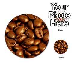 Chocolate Coffee Beans Multi-purpose Cards (round)  by trendistuff