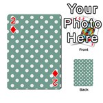 Mint Green Polka Dots Playing Cards 54 Designs  Front - Diamond2