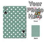 Mint Green Polka Dots Playing Cards 54 Designs  Front - Club7