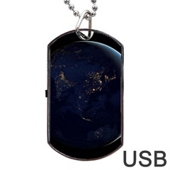 Global Night Dog Tag Usb Flash (one Side) by trendistuff