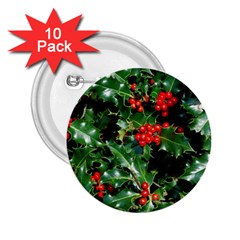 Holly 2 2 25  Buttons (10 Pack)  by trendistuff