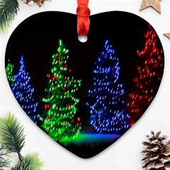 Christmas Lights 1 Ornament (heart)  by trendistuff