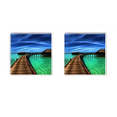 Maldives 2 Cufflinks (square) by trendistuff