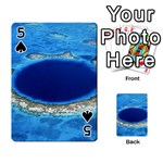 GREAT BLUE HOLE 2 Playing Cards 54 Designs  Front - Spade5