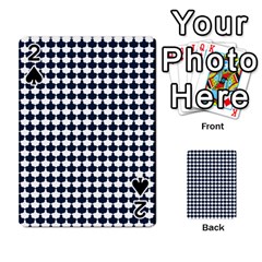 Navy And White Scallop Repeat Pattern Playing Cards 54 Designs  by PaperandFrill