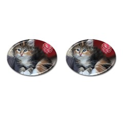 Comfy Kitty Cufflinks (oval) by trendistuff