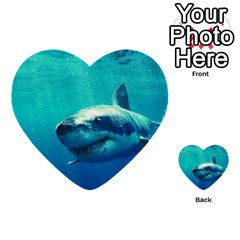 Great White Shark 1 Multi-purpose Cards (heart)  by trendistuff