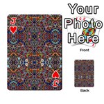 Kaleidoscope Folding Umbrella #10 Playing Cards 54 Designs  Front - HeartJ