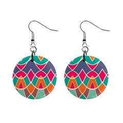 Wavy Design			1  Button Earrings by LalyLauraFLM