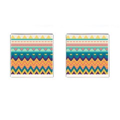 Pastel Tribal Design 			cufflinks (square) by LalyLauraFLM