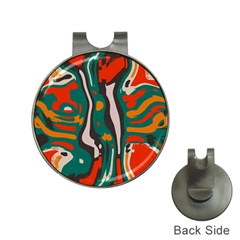 Retro Colors Chaos 			golf Ball Marker Hat Clip by LalyLauraFLM