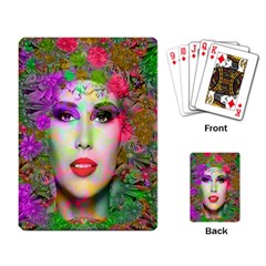 Flowers In Your Hair Playing Card by icarusismartdesigns