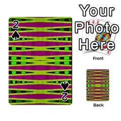 Bright Green Pink Geometric Playing Cards 54 Designs  by BrightVibesDesign