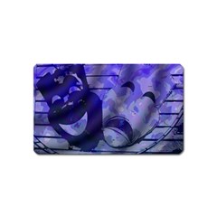 Blue Comedy Drama Theater Masks Magnet (name Card) by BrightVibesDesign