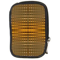 Yellow Gold Khaki Glow Pattern Compact Camera Cases by BrightVibesDesign