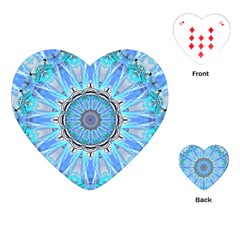 Sapphire Ice Flame, Light Bright Crystal Wheel Playing Cards (heart)  by DianeClancy