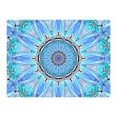 Sapphire Ice Flame, Light Bright Crystal Wheel Double Sided Flano Blanket (mini)  by DianeClancy