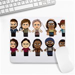 The Walking Dead   Main Characters Chibi   Amc Walking Dead   Manga Dead Large Mousepads Front