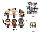 The Walking Dead   Main Characters Chibi   Amc Walking Dead   Manga Dead Playing Cards 54 (Round)  Front - SpadeJ