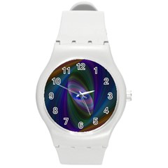 Eye Of The Galactic Storm Round Plastic Sport Watch (m) by StuffOrSomething