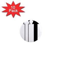 Funny Black And White Stripes Diamonds Arrows 1  Mini Magnet (10 Pack)  by yoursparklingshop