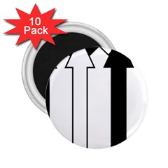 Funny Black And White Stripes Diamonds Arrows 2 25  Magnets (10 Pack)  by yoursparklingshop