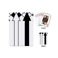 Funny Black And White Stripes Diamonds Arrows Playing Cards (mini)  by yoursparklingshop