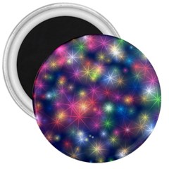 Starlight Shiny Glitter Stars 3  Magnets by yoursparklingshop