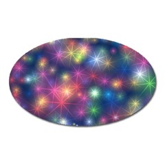 Starlight Shiny Glitter Stars Oval Magnet by yoursparklingshop