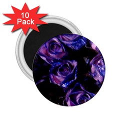 Purple Glitter Roses Valentine Love 2 25  Magnets (10 Pack)  by yoursparklingshop