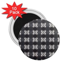 Black White Gray Crosses 2 25  Magnets (10 Pack)  by yoursparklingshop