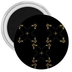 Festive Black Golden Lights  3  Magnets by yoursparklingshop