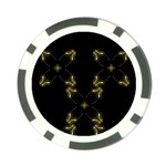 Festive Black Golden Lights  Poker Chip Card Guards (10 pack)  Back