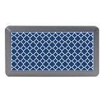Navy blue quatrefoil pattern Memory Card Reader (Mini) Front
