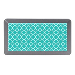 Turquoise Quatrefoil Pattern Memory Card Reader (mini) by Zandiepants
