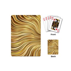 Chic Festive Gold Brown Glitter Stripes Playing Cards (mini)  by yoursparklingshop