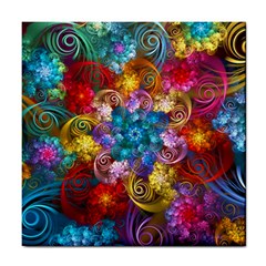 Spirals And Curlicues Tile Coasters by WolfepawFractals